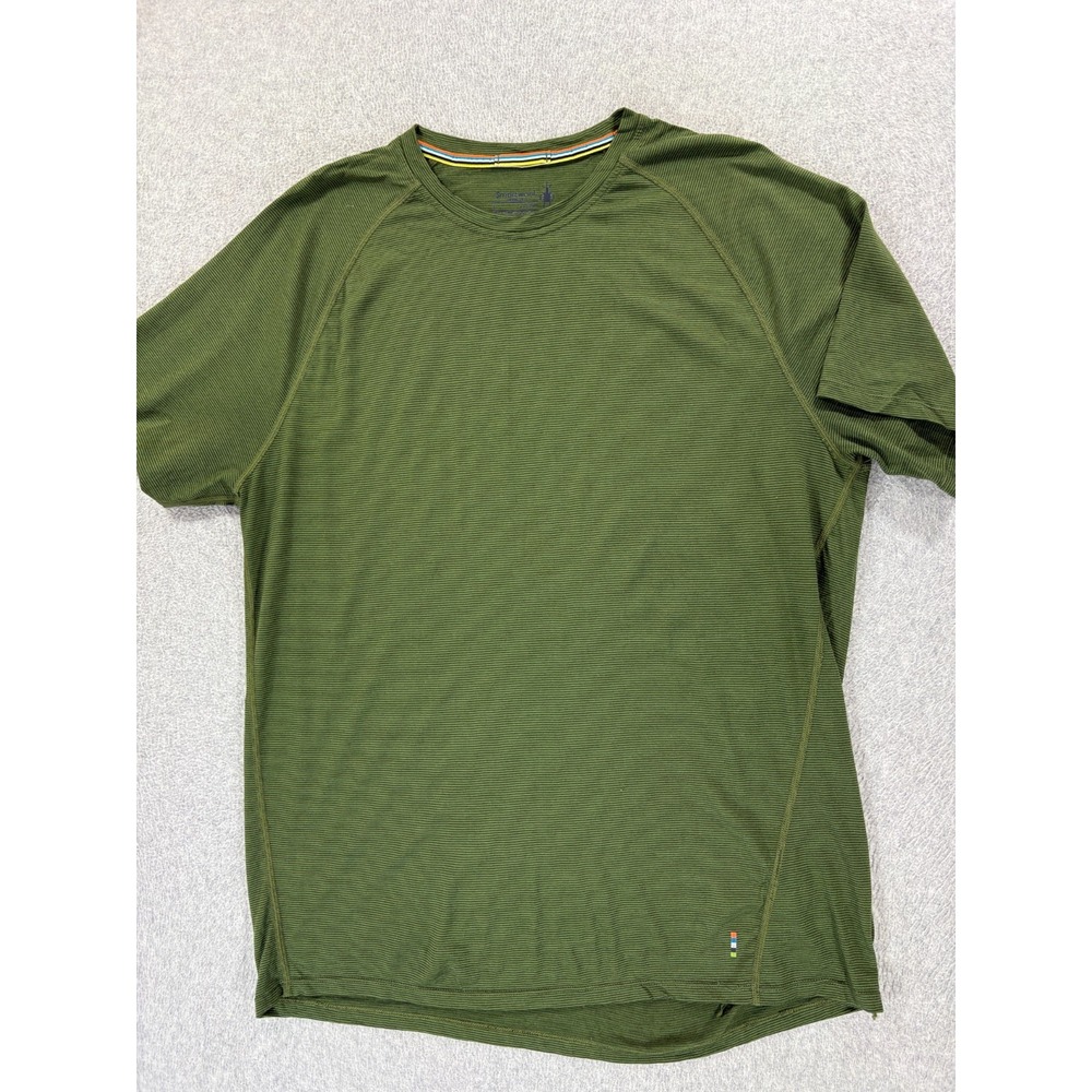 Smartwool Merino Wool Blend Short Sleeve Crew Shirt (Men's Large) Green